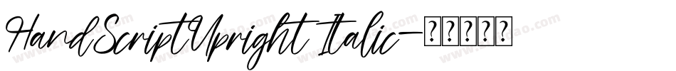 HandScriptUpright Italic字体转换